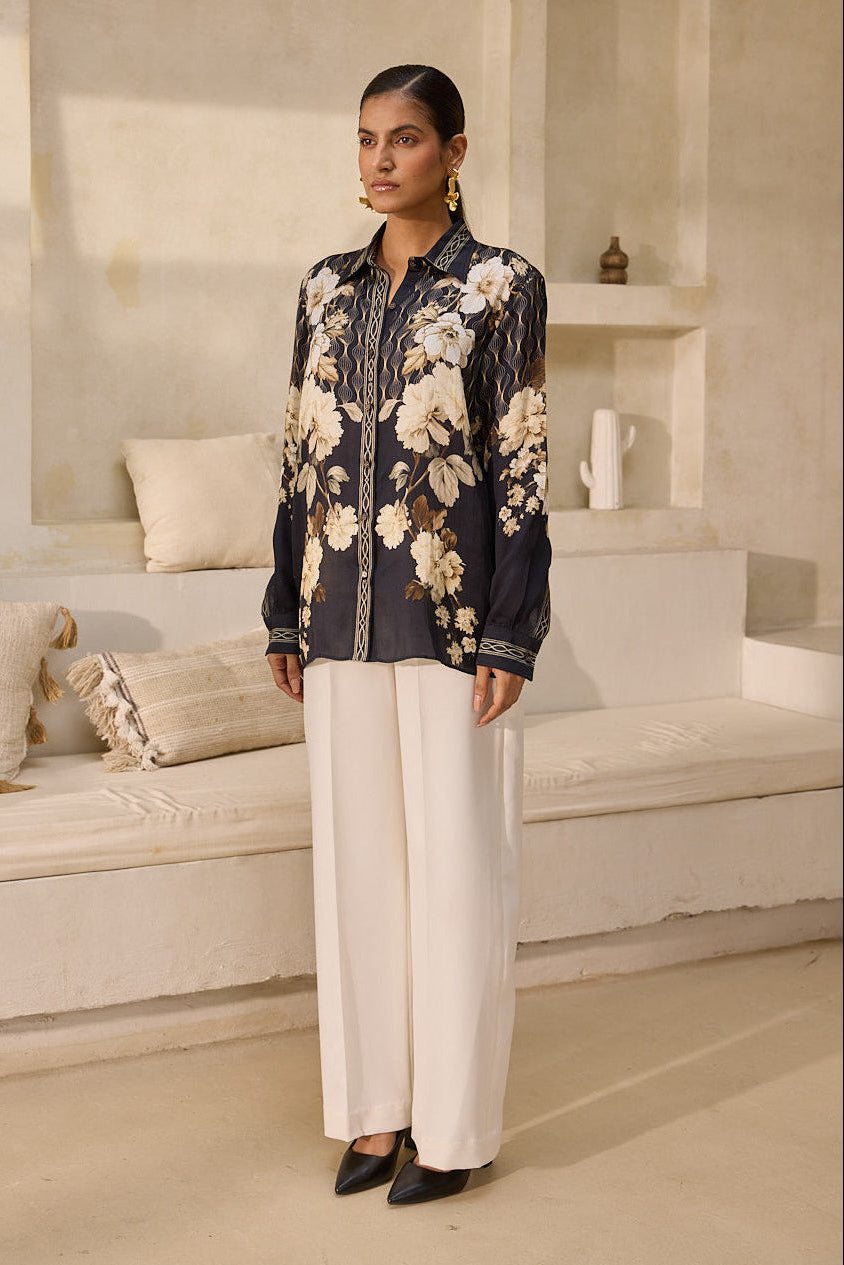NOIR GEO FLORAL SHIRT