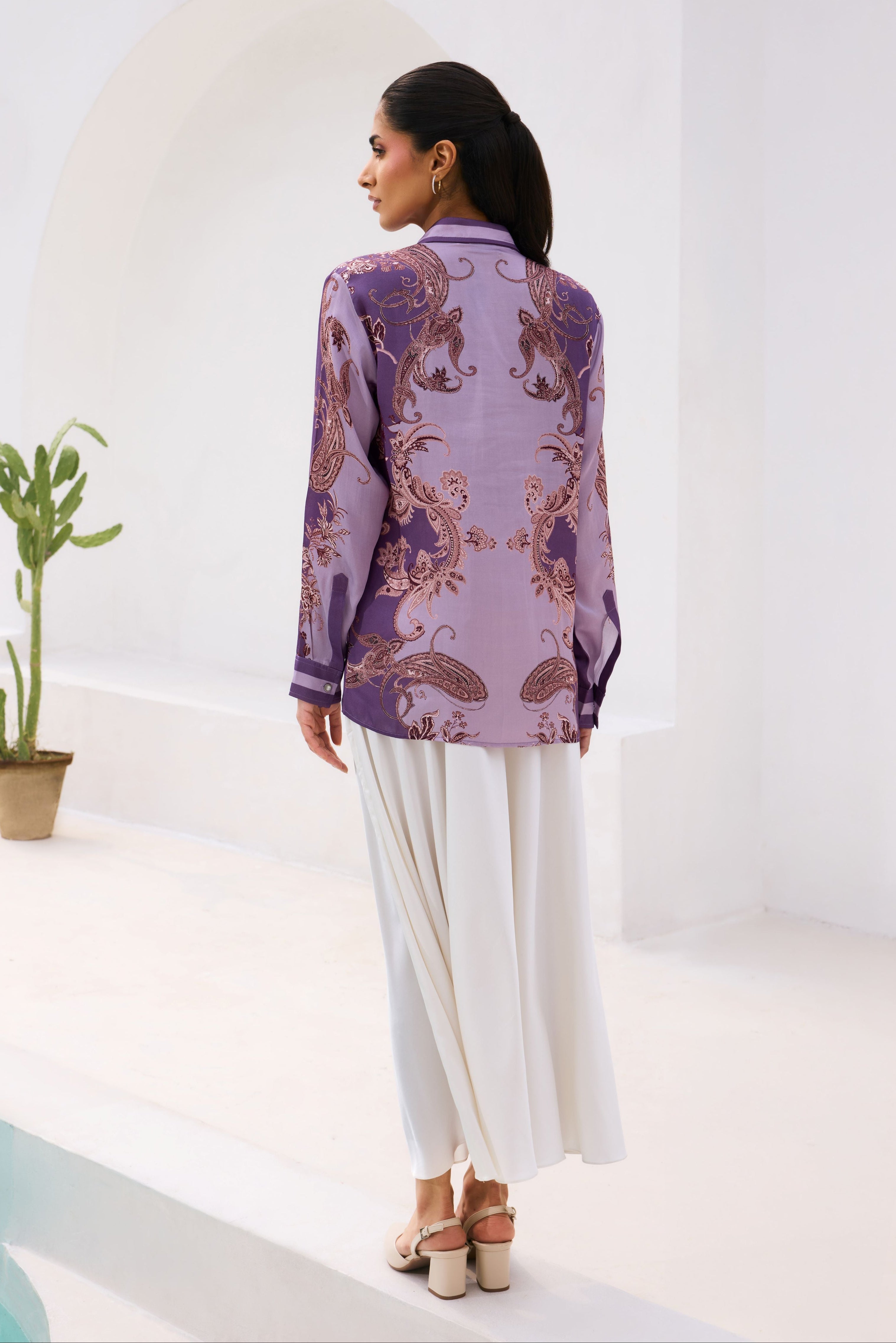 PURPLE PAISLEY SHIRT