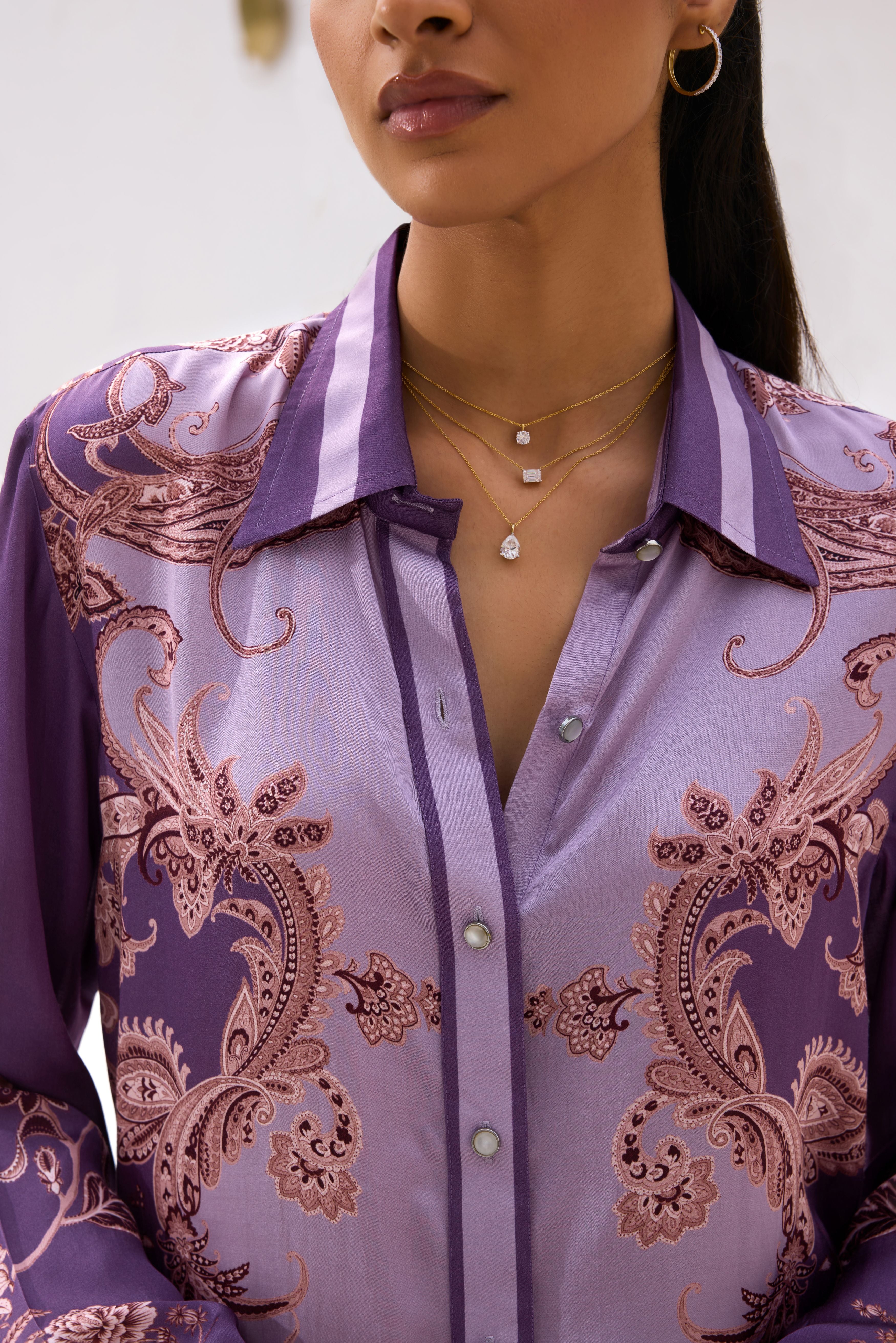 PURPLE PAISLEY SHIRT