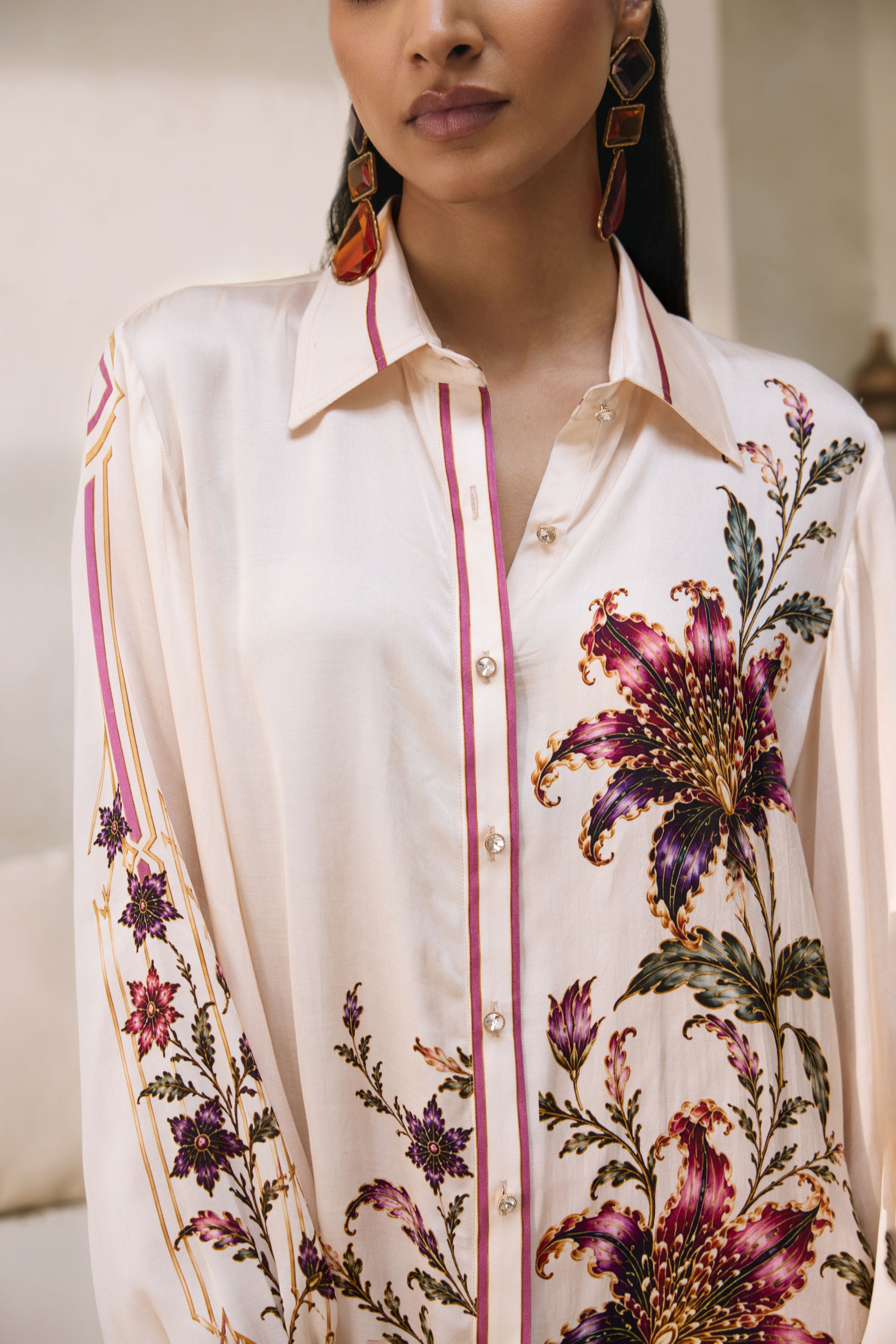 ECRU FLORAL DREAM SHIRT