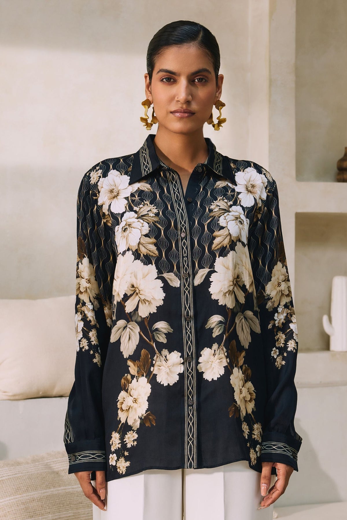 NOIR GEO FLORAL SHIRT