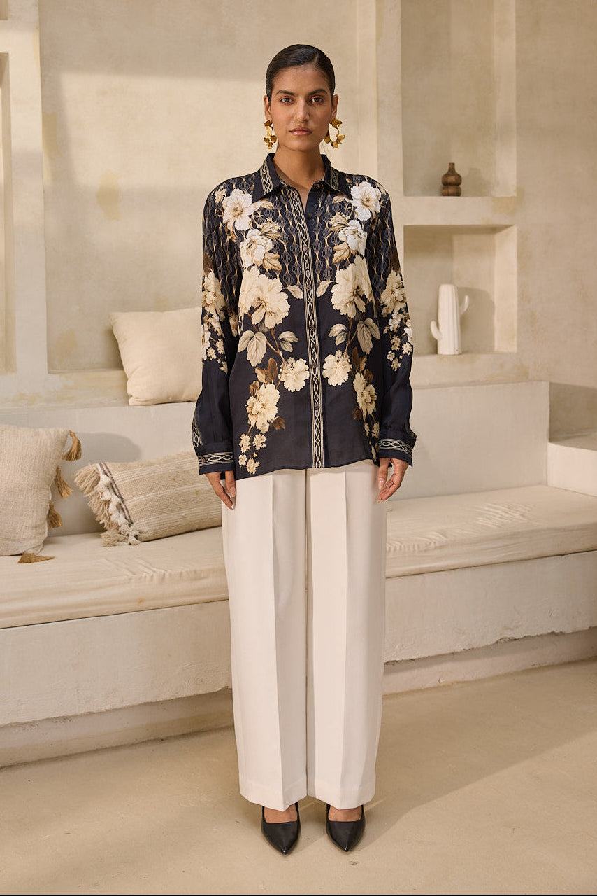 NOIR GEO FLORAL SHIRT