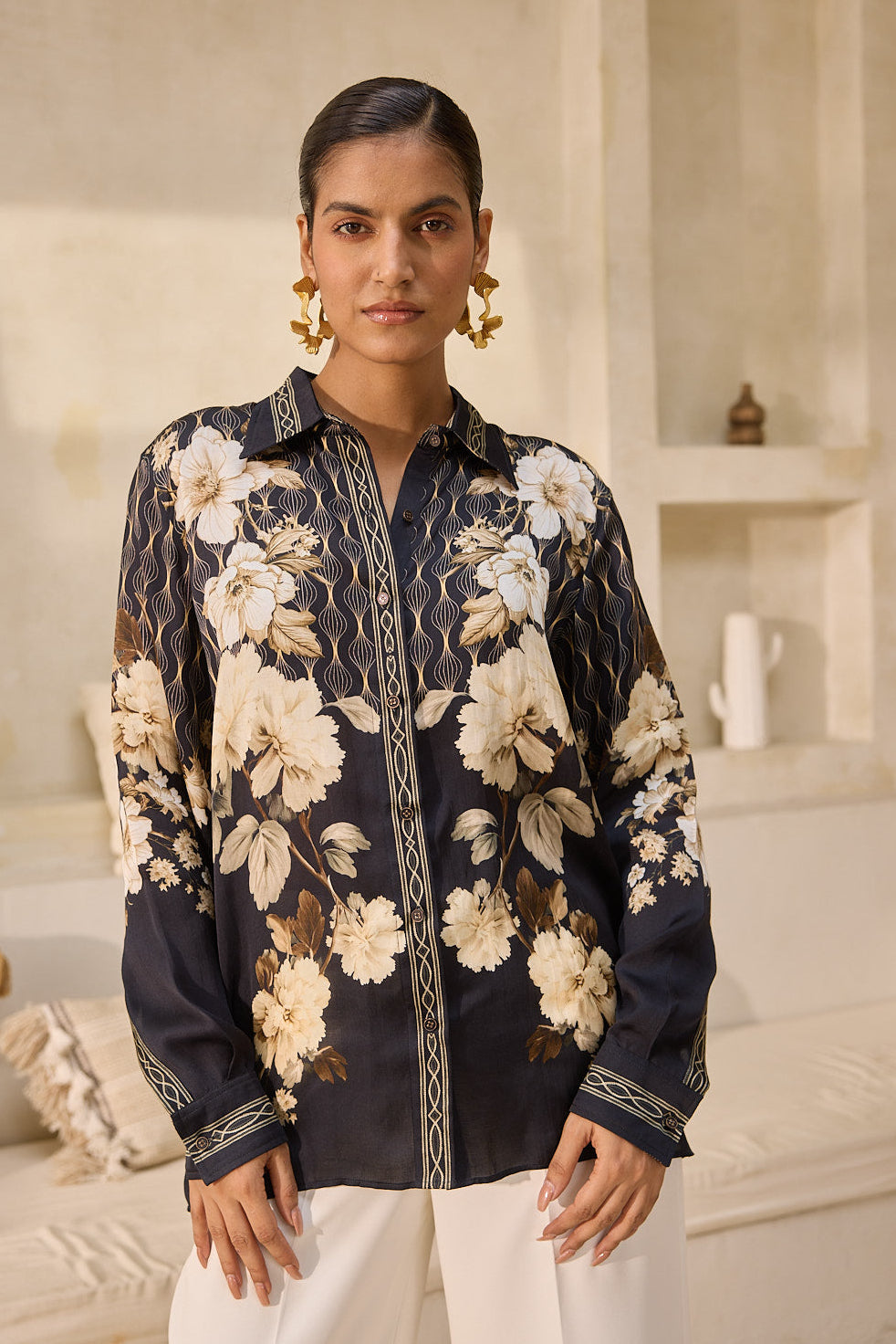NOIR GEO FLORAL SHIRT
