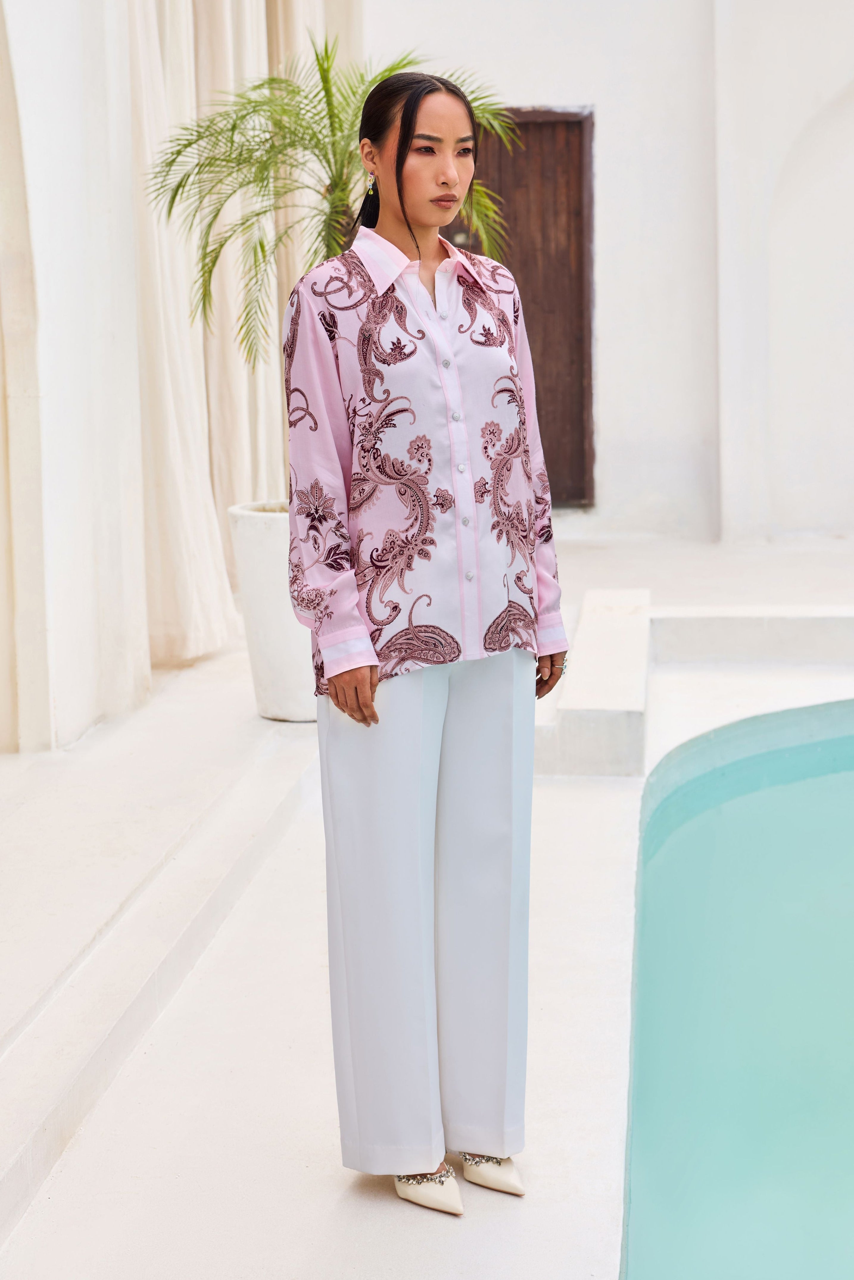 BLUSH PAISLEY SHIRT