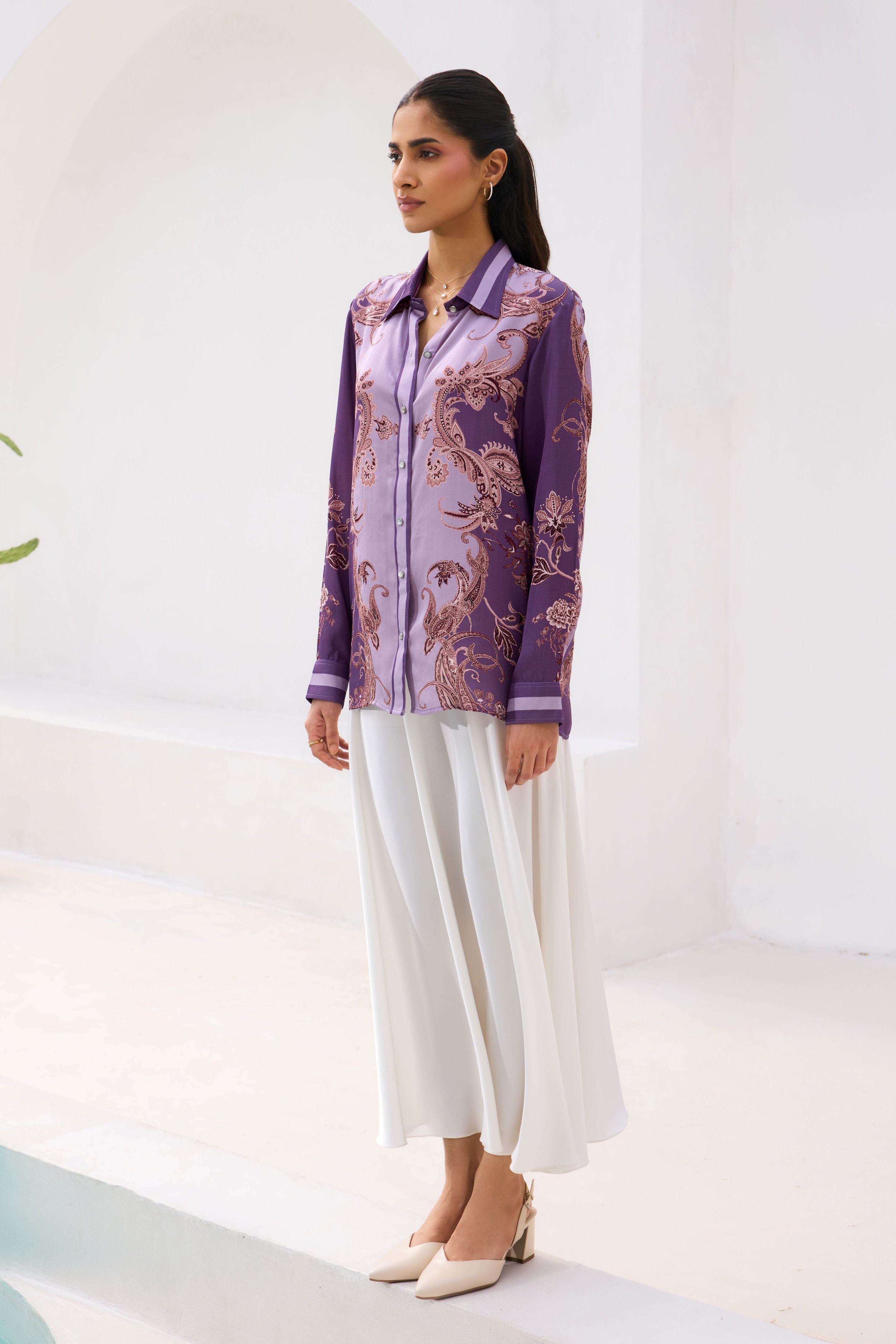 PURPLE PAISLEY SHIRT