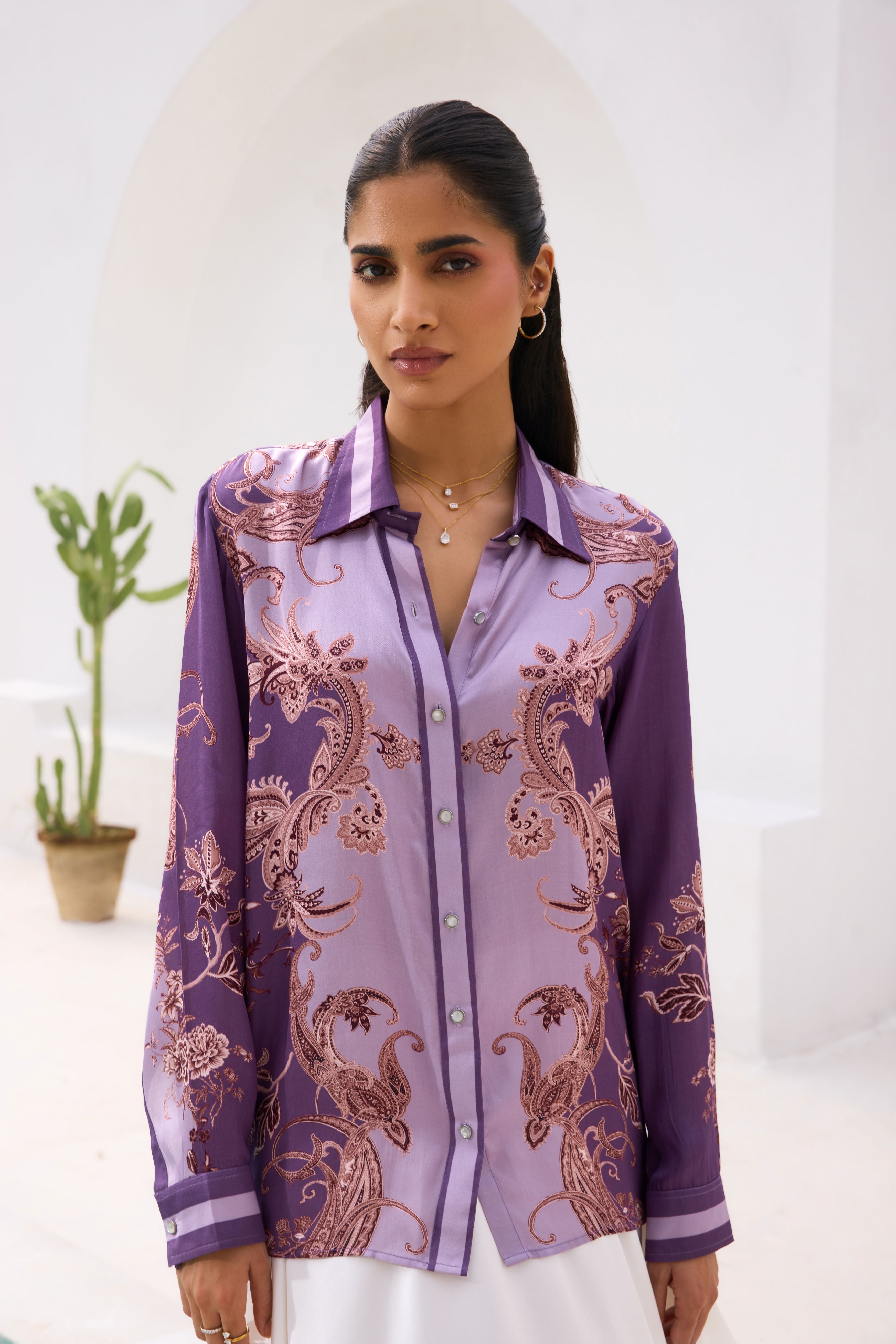 PURPLE PAISLEY SHIRT