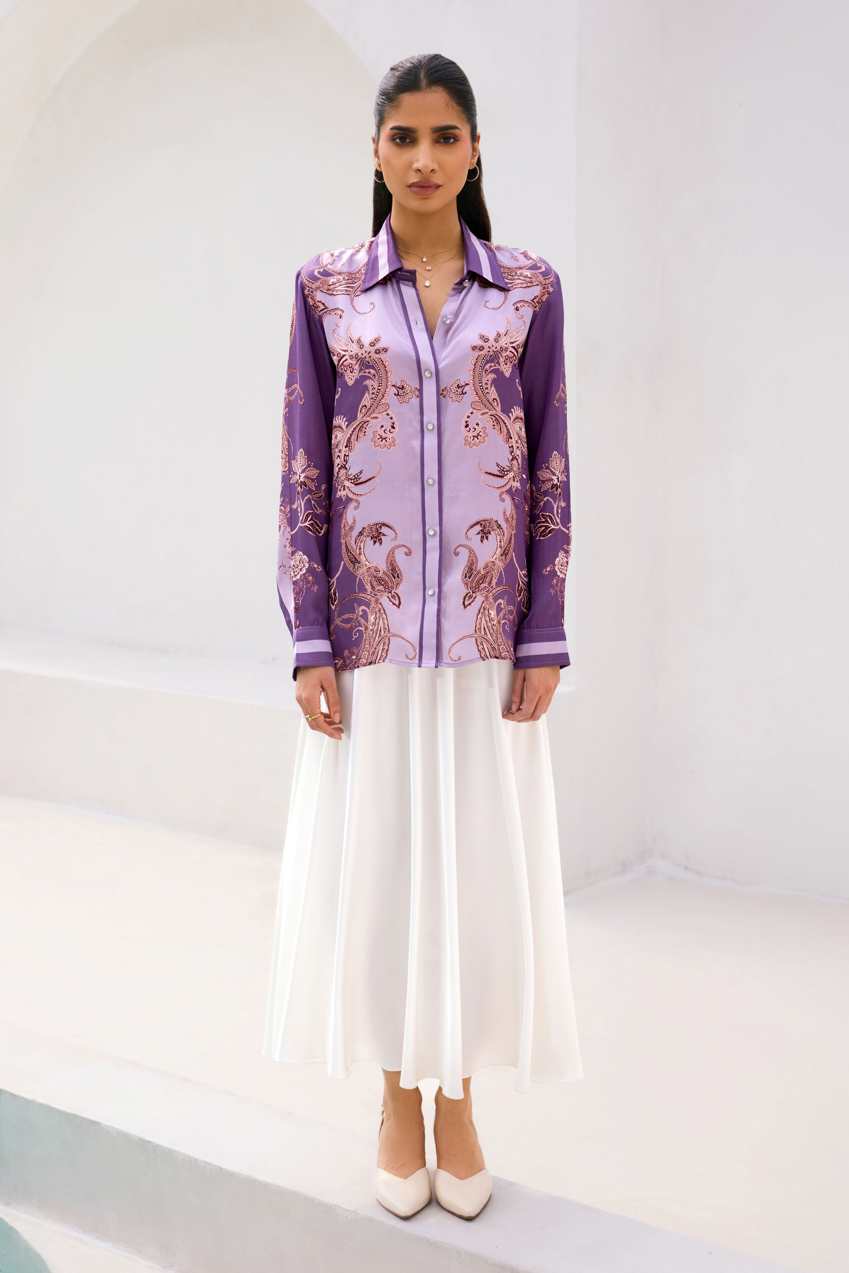 PURPLE PAISLEY SHIRT